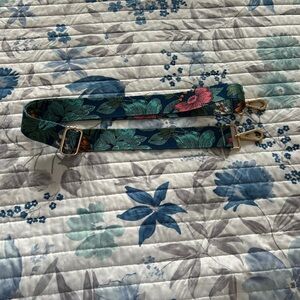 1 1/2” W Floral Strap with Gold Hardware